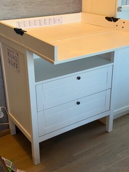 Přebalovací stůl/komoda, bílá SUNDVIK - 3