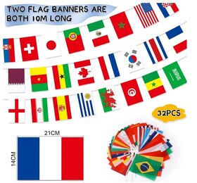 2 sady vlajek 32 zemí MS fotbal 2022 - 3
