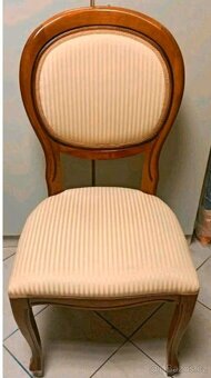 Židle 4 ks - ve stylu biedermeier, nově čalouněné - 3