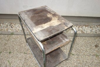 Funkcionalisticky Chromovy stolek - Halabala, Thonet? - 3