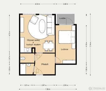 Prodej bytu 2+kk 44 m² Urbánkova, Praha - Modřany - 3
