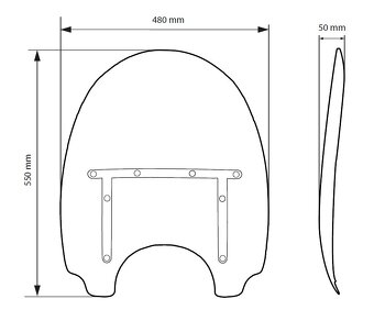 Cruiser plexi štít PUIG Daytona III Typ WS16 - 3