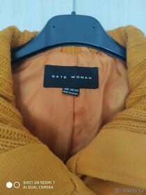 Dámský hořčicový kabát XS - 3