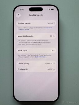 Apple iPhone 16 Pro 256 GB – záruka, 99 % baterie - 3