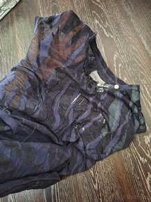 Tmave modre tricko tunika Replay white seal XS - 3