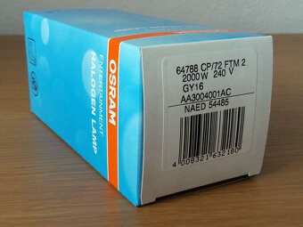 230V/600W GKV G9,5 3200K 250h 64716 OSRAM - 3