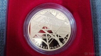 Cheb - PROOF, vzácná 5000 Kč zlatá mince, ČR - ČNB - 3