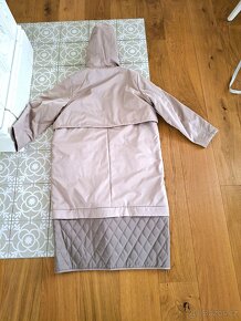 1x oblečený dlouhý béžový přechodový kabát parka XL 42 Sinsa - 3