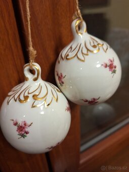 2 porcelánové ozdoby Vánoce  9x7cm - 3