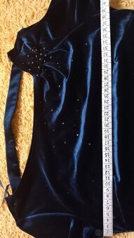 Tmavě modré sametové šaty Orsay, vel. XS - 3