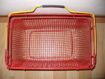 retro nákupní košík červený - 3