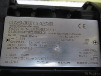 SEW-NOVÁ čelní elektropřevodovka 400V.0,12kw.19ot.min. - 3