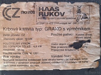 Krbová kamna s výměníkem - 3