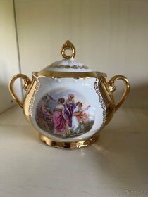 6 hrníčků na kávu s cukřenkou - Tři Grácie - český porcelán - 3