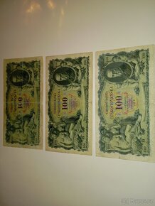 VZÁCNÉ BANKOVKY 100 KČS, 1931, JEDNOPÍSMENNÉ, NEPERFOROVANÉ - 3