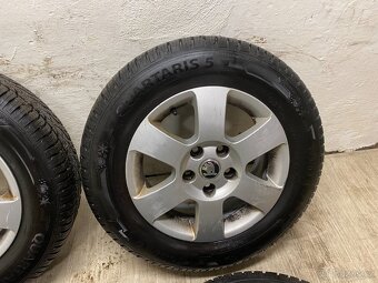 ALU KOLA ŠKODA R15 5x112 SE ZIMNÍMI PNEU BARUM 195/65R15 - 3