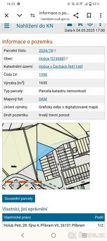 Pozemek na Mušce v Holicich 2034/78 - 3