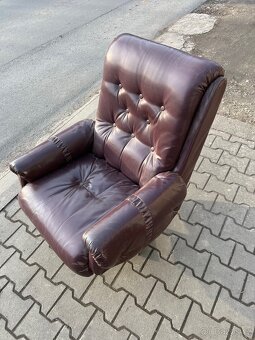 Retro kožené křeslo - 3