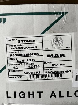 Mercedes Benz Sprinter III, VW - ALU disk MAK 6 x130 R16 - 3