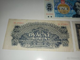BANKOVKY 20 KČS 1927-1988, 3 RŮZNÉ EMISE, PĚKNÉ STAVY - 3