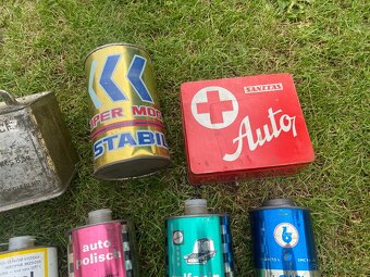 plechovka od oleje stará plechovka olej benzina retro moto - 3