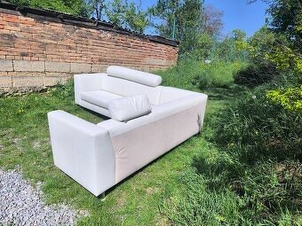 Sedací souprava do L kůže .Jako nová - 3