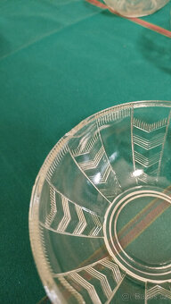 4 staré kompotové misky z lisovaného skla - 3