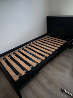 MALM černé postele 90x200 2 ks - 3