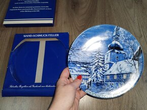 Porcelánové dekorativní talíře ZIMA - 3