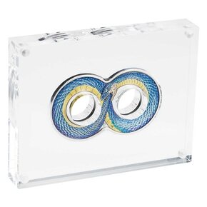 investičné strieborne mince - Ouroboros 2oz - 3