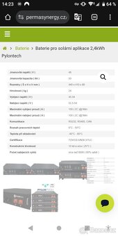 PRODÁM LiFePO4 baterie Pylontech - 3