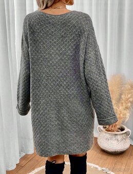 Dlouhý svetr - svetrové šaty 36/40 - 3