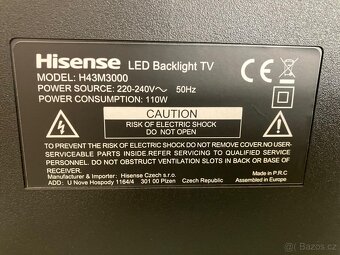 Hisense H43M3000 – 4K Ultra HD TV 43“ - 3