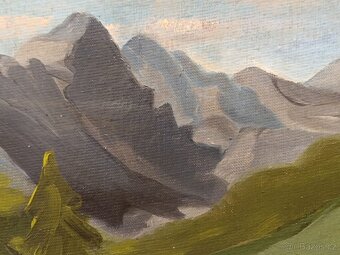 Obraz M. Kaválek, Vysoké Tatry 1965, olej na plátně 30x40 - 3