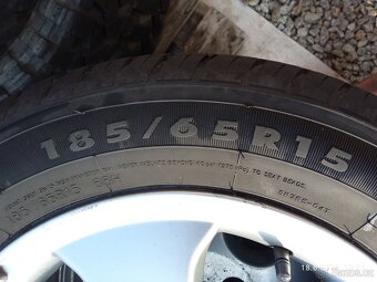Alu kola 4x100 pneu 185/65 r15 letní - 3