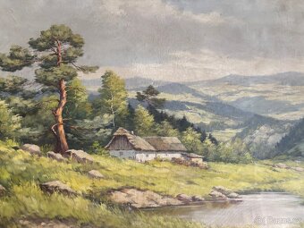 Obraz Jan Rolek Trávníček, Šumava, olej plátno 88x118 - 3