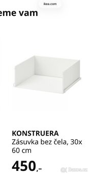 IKEA - šuplík Konstruera s čelem Smastad a úchytkou - 3