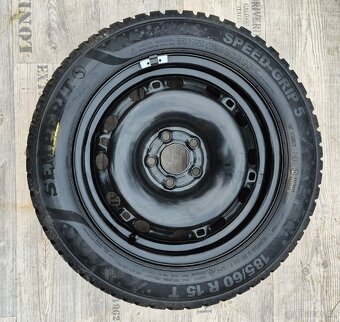 Zimní kola 185/60 R15 – originál VW, 5×112, ET39 - 3