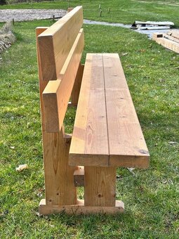 Dřevěné lavice masiv 16ks - 3