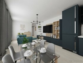 Prodej nového bytu 3+kk se zahrádkou 50 m2, vytápěného tepel - 3