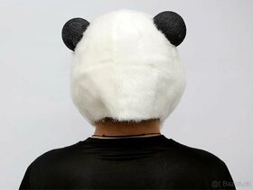 Creepy Party Panda Mask, Latexová maska hlavy zvířete - 3