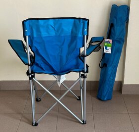 1-3x skládací campingová židle, nosnost 102 kg, NOVÁ - 3