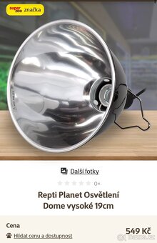Kryt na žárovku Repti Planet Osvětlení Dome vysoké 19cm - 3
