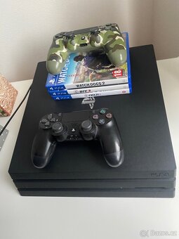 Ps 4 Pro + 2x ovladač + 3x hry - 3