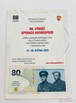 Pamětní bankovka Operace Anthropoid - 3