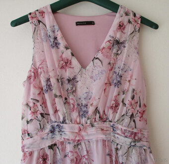 Dámské dlouhé šaty šifonové květované Mohito S 36 - 3