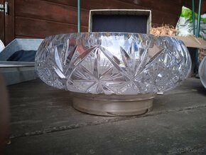 Luxusní, broušené, Bohemia Crystal mísy s podstavcem - 3