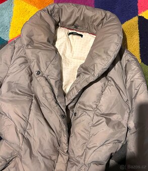 HUGO BOSS  VEL 42 LUXUSNÍ DÁMSKÁ ZIMNÍ SLIM BUNDA-PÉŘOVKA - 3