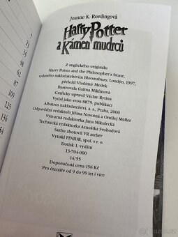 Kámen mudrců - J.K. Rowling I. vydání dotisk - 3