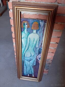 Prodám sedací soupravu ze zahraničí, obrazy a porcelán. - 3